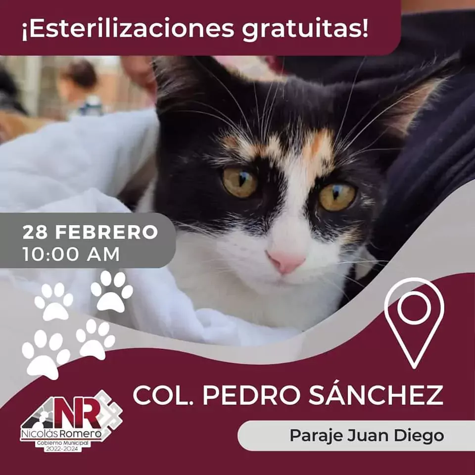 Te compartimos las ubicaciones de nuestra jornada de esterilizacion gratuita jpg