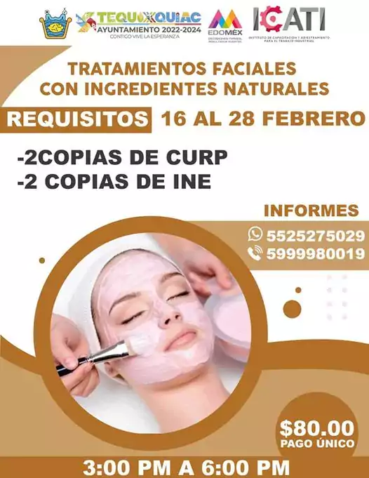 Te invitamos a inscribirte al curso de Tratamientos faciales con jpg