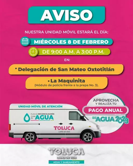 Ya estan las unidades moviles del Organismo Agua y jpg