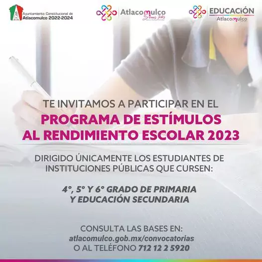 ¡Participa en el Programa de Estimulos al Rendimiento Escolar 2023 jpg