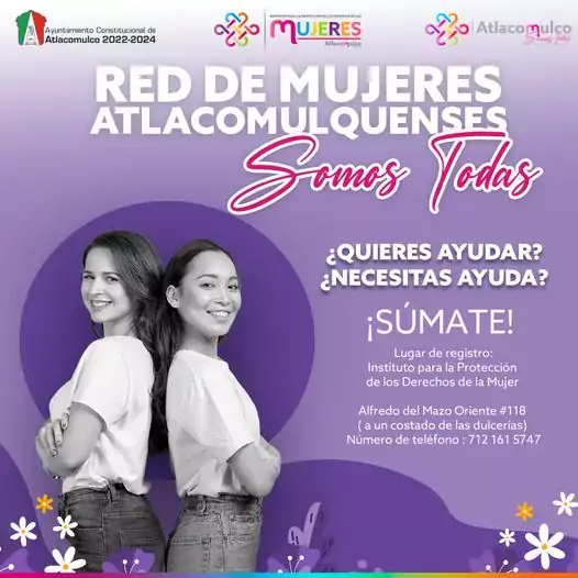 ¡Sumate a la red de mujeres atlacomulquenses SomosTodas jpg