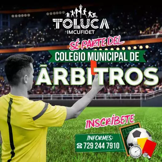 ¡Tu puedes ser parte del Colegio Municipal de Arbitros Inscribete jpg