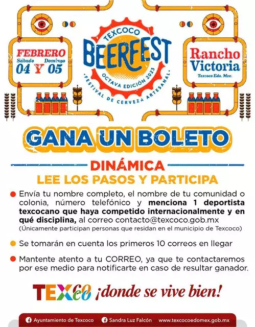 ¡Ultima dinamica para asistir al Texcoco Beerfest 2023 No te jpg