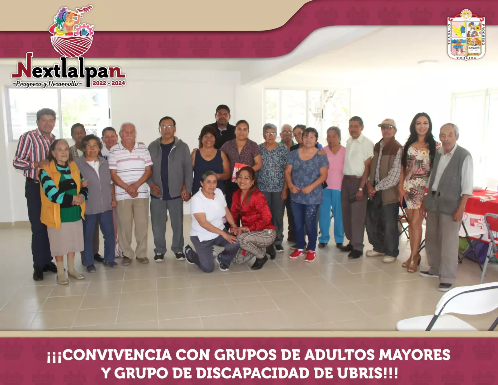 ¡¡¡CONVIVENCIA CON GRUPOS DE ADULTOS MAYORES Y GRUPO DE DISCAPACIDAD jpg