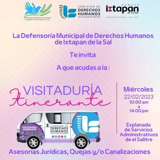 ¿Necesitas asesoria juridica Acude a la visitaduria itinerante de la jpg