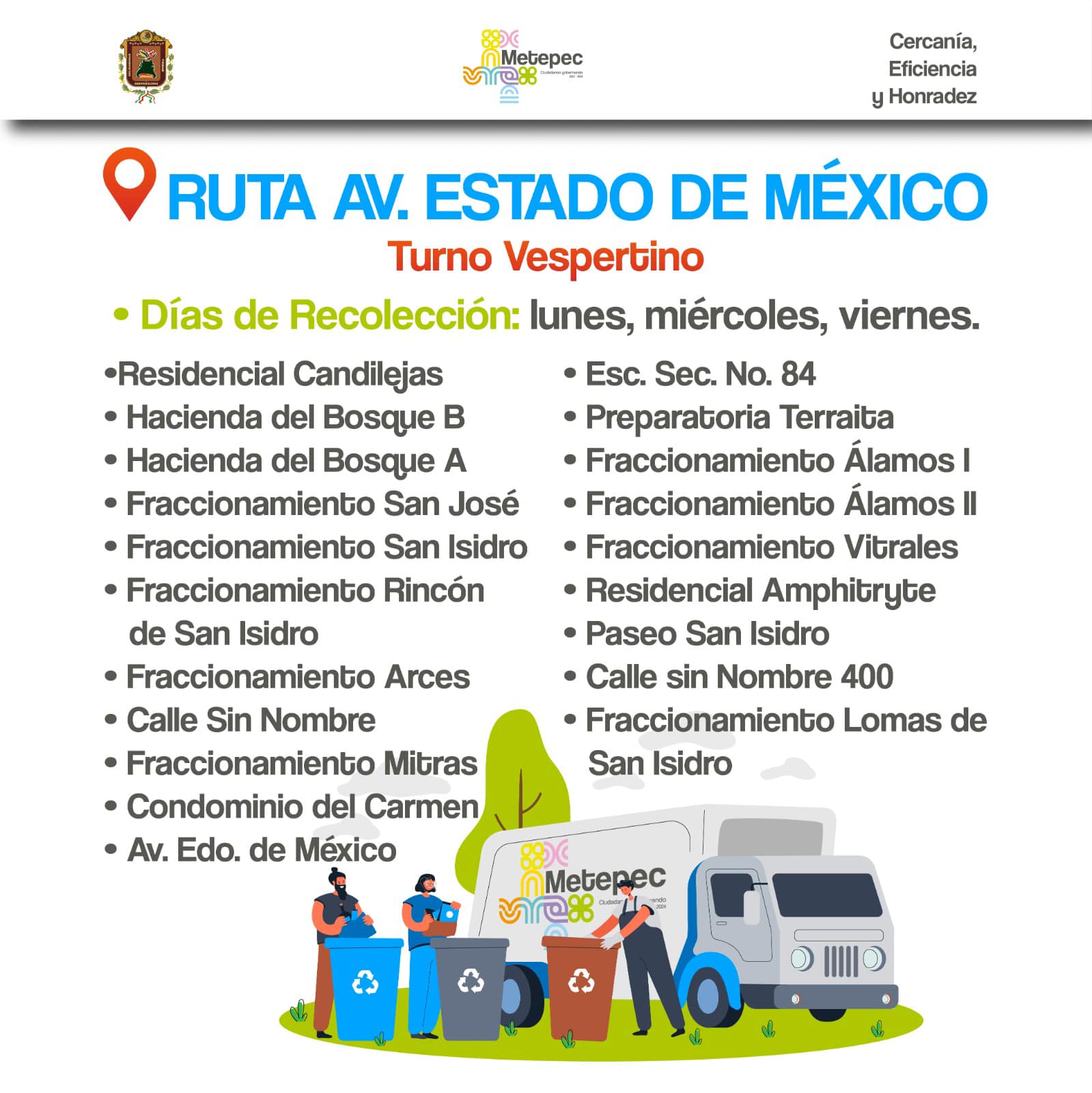 1678907897 102 Vecinos aqui les dejamos algunas rutas de los camiones recolectores