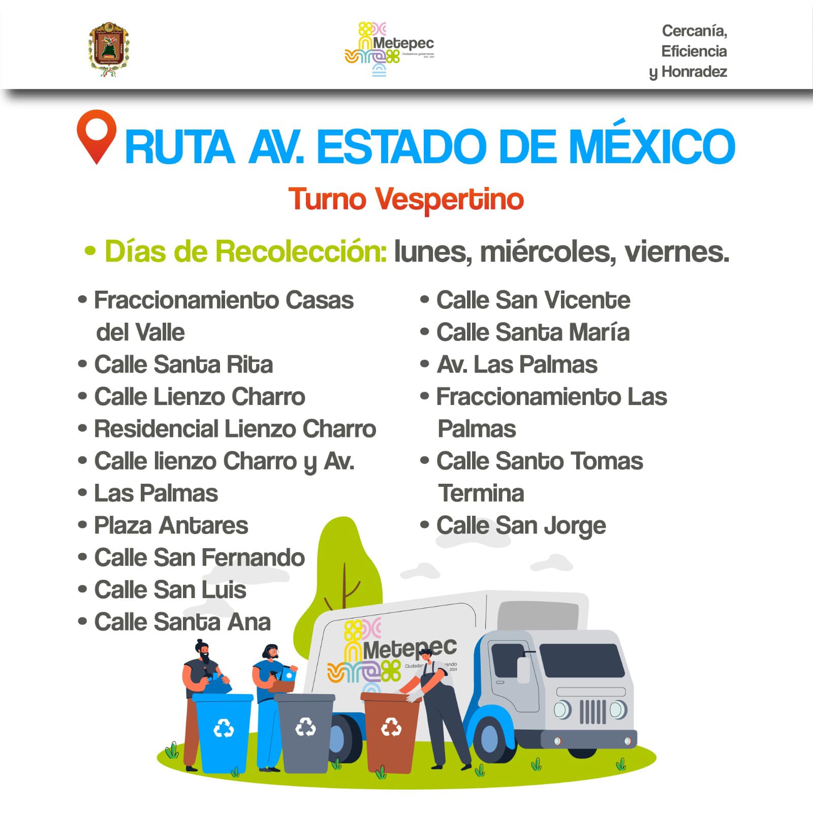 1678907911 562 Vecinos aqui les dejamos algunas rutas de los camiones recolectores