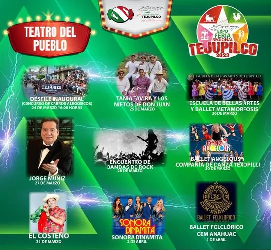 1678911915 CARTELERA DEL TeatroDelPueblo ExpoFeriaRegionalTejupilco2023 del 24 de marzo a jpg