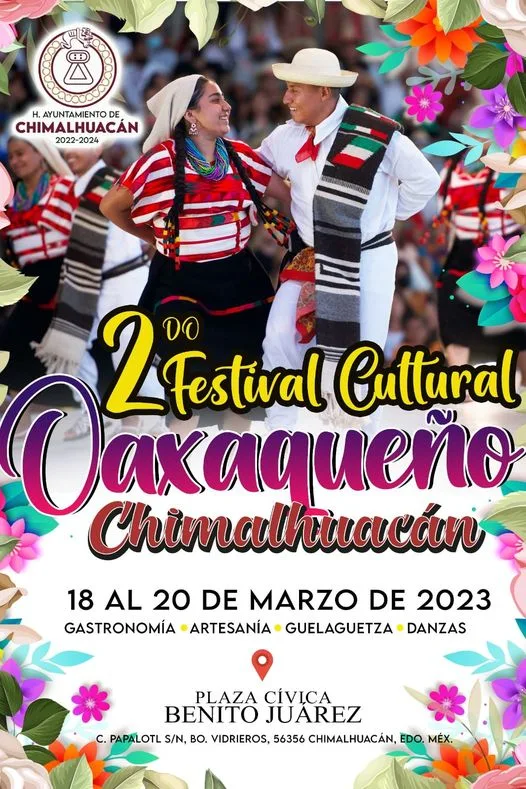 1679009595 No te pierdas el Segundo Festival Cultural Oaxaqueno Chimalhuacan 2023 jpg