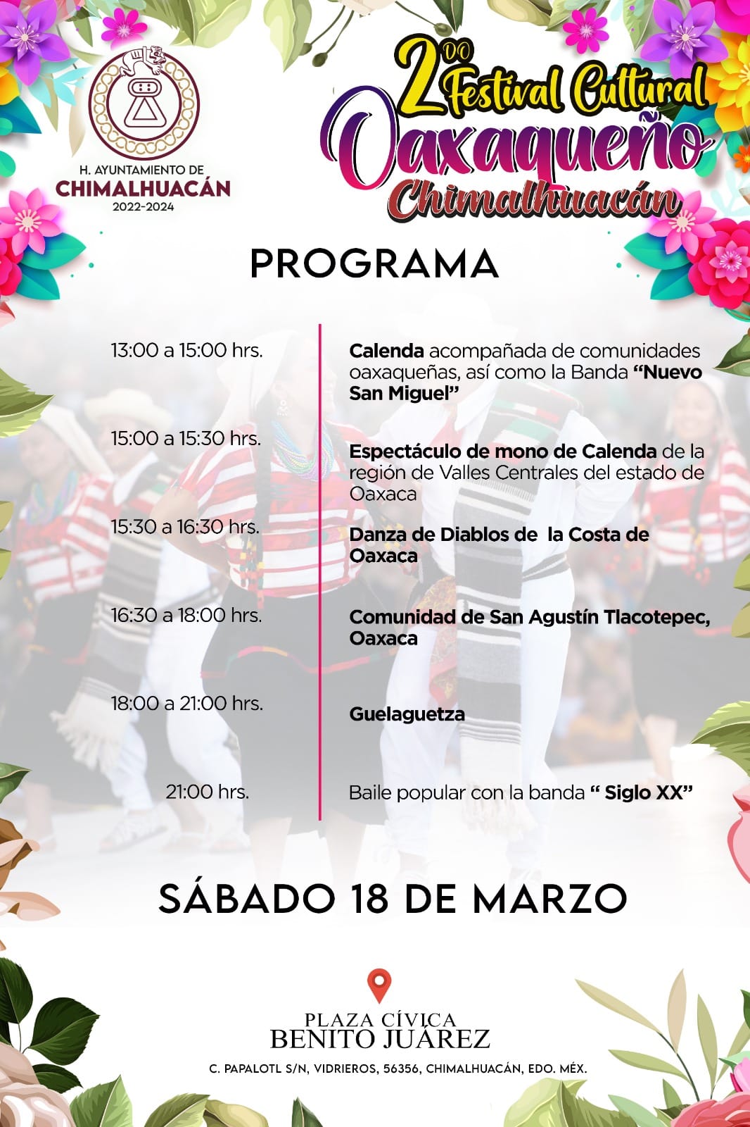 1679085320 195 Consulta la programacion del Segundo Festival Cultural Oaxaqueno Chimalhuacan 20