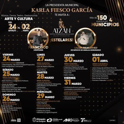 1679766348 Te compartimos la cartelera del festivalatzan2023 en Izcalli jpg