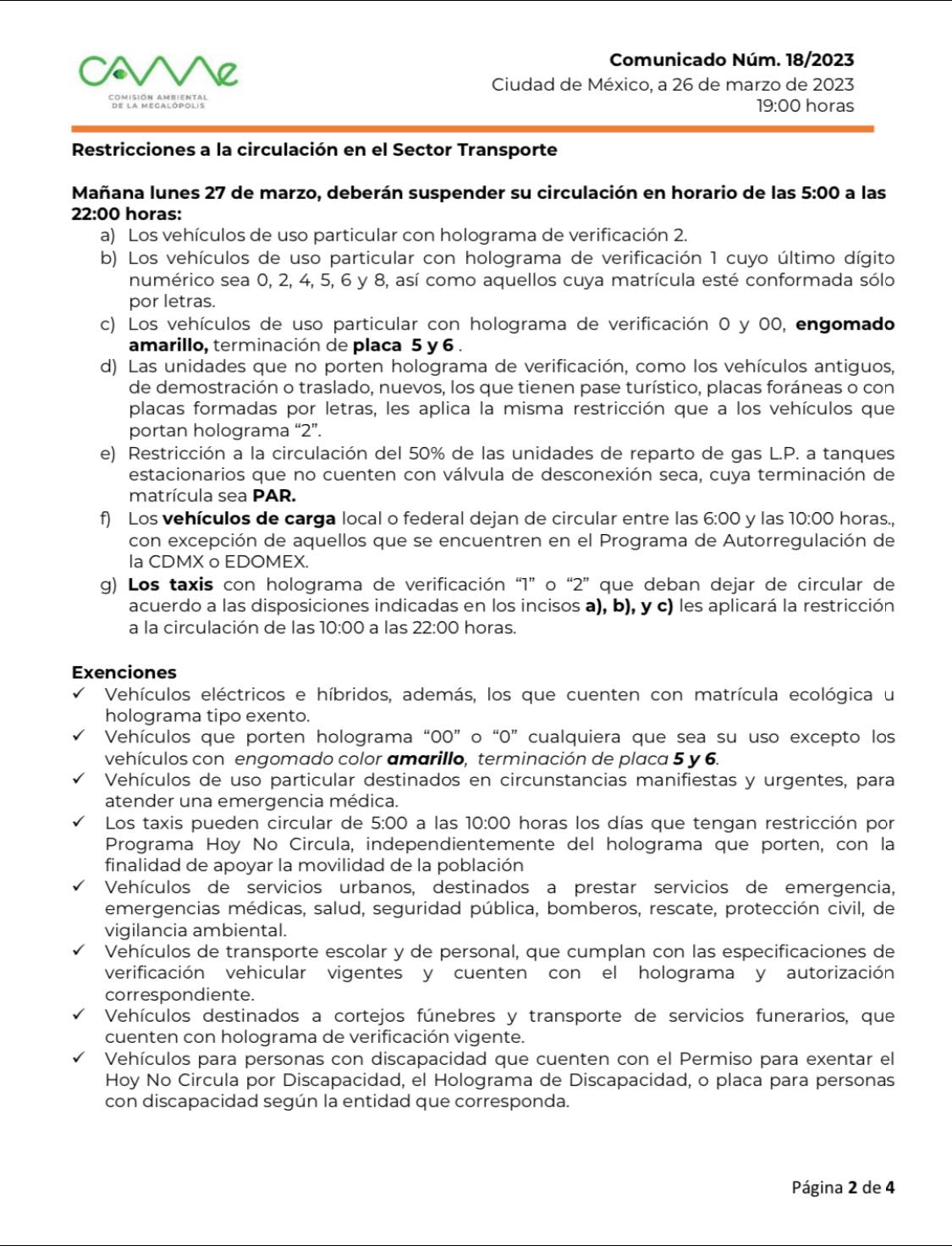 1679921235 677 ContingenciaAmbiental La Comision Ambiental de la Megalopolis da a conocer