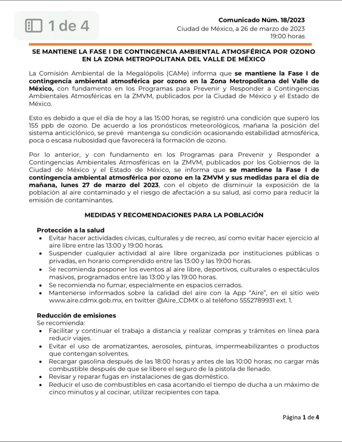 1679921359 ContingenciaAmbiental La Comision Ambiental de la Megalopolis da a conocer jpg