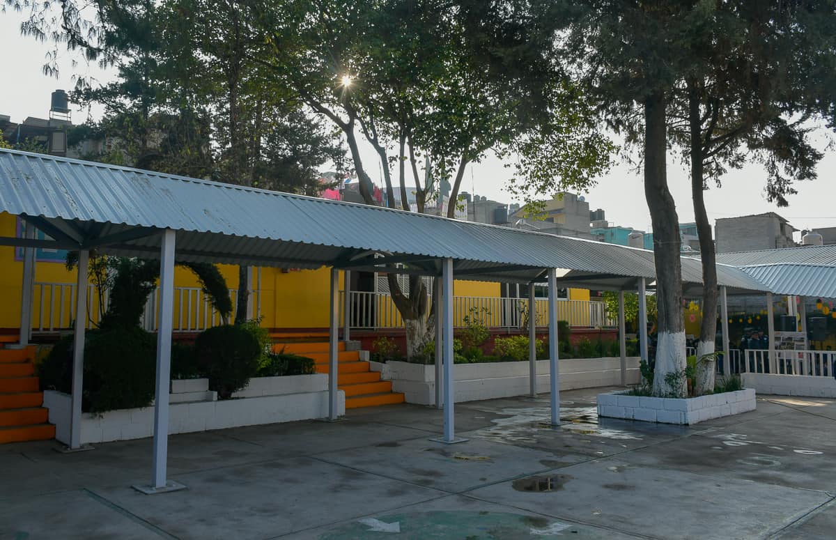 1680184521 542 Fue inaugurado el techumbre de la Escuela Primaria Jose Vasconcelos