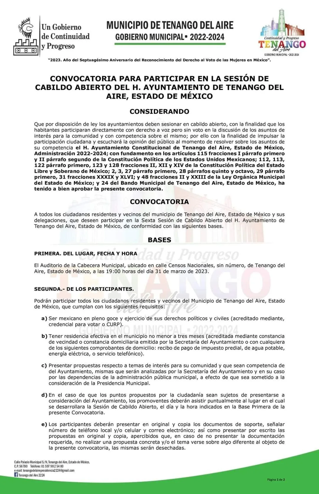 1680204958 Gobierno Municipal de Tenango del Aire que preside el Arq jpg