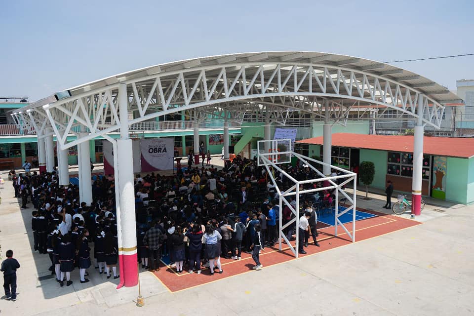 1680206896 ENTREGAN UN TECHADO MAS EN PRIMARIA DE CHIMALHUACAN