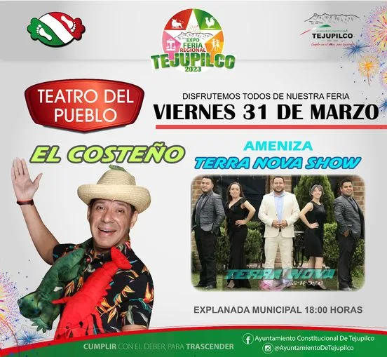 1680285527 ExpoFeriaTejupilco Disfruta del TeatroDelPueblo este viernes 31 de marzo jpg