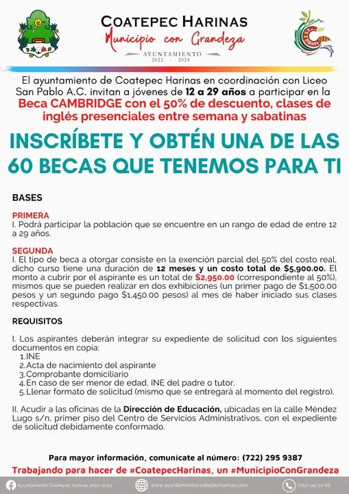 Atencion Se abrieron mas lugares para la BecaCambridge no jpg