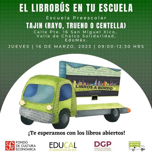 Educacion El Librobus en tu escuela ¡16 de marzo jpg