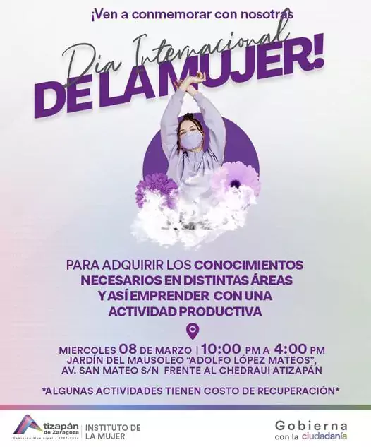 En conmemoracion del Dia Internacional de la Mujer te invitamos jpg