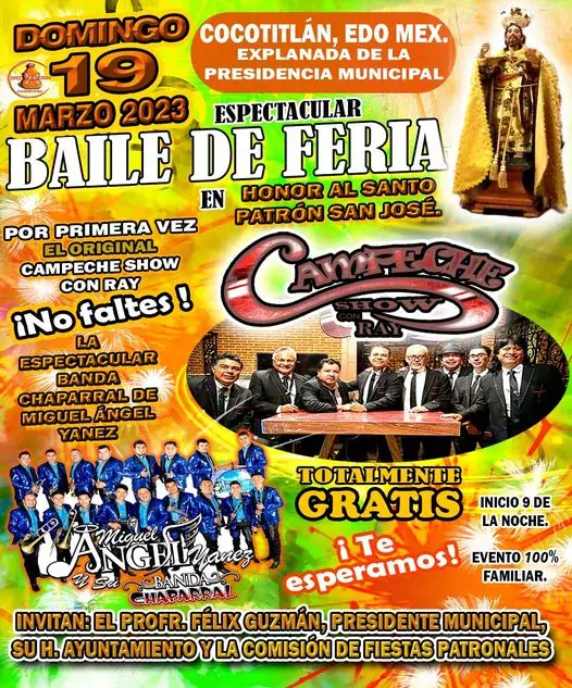 Espectacular baile de feria este 19 de marzo en Cocotitlan jpg