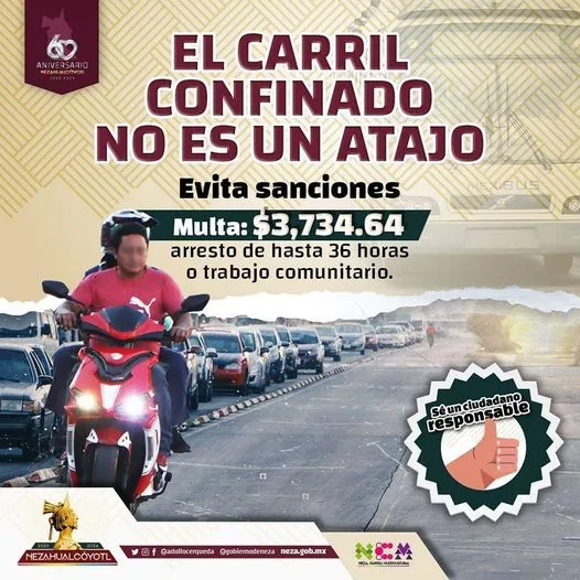 EvitaSanciones ¡Juntos podemos prevenir accidentes No invadas el carril jpg