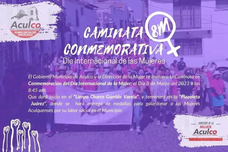 Hacemos una atenta invitacion a la caminata conmerativa del 8 jpg