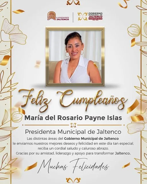 ¡Feliz Cumpleanos Presidenta Rosario Payne jpg