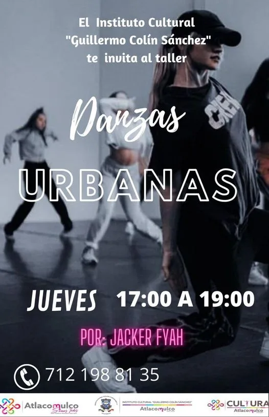 ¡Forma parte del taller de DANZAS URBANAS del Instituto Cultural jpg