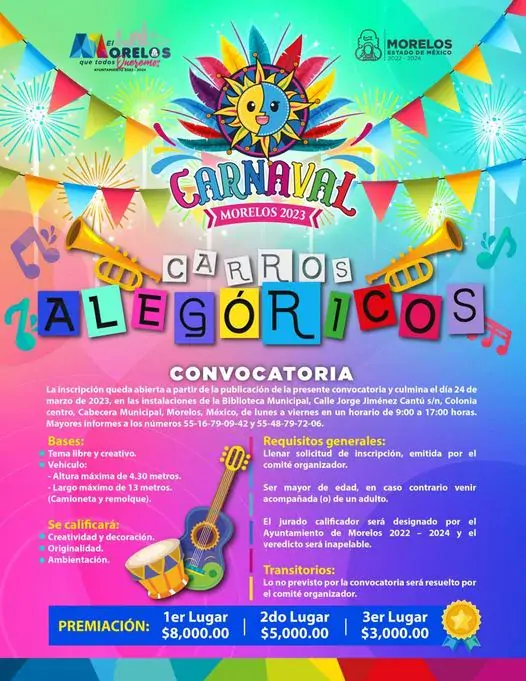 ¡Participa en el Carnaval Morelos 2023 PorElMorelosQueTodosQueremos MorelosE jpg