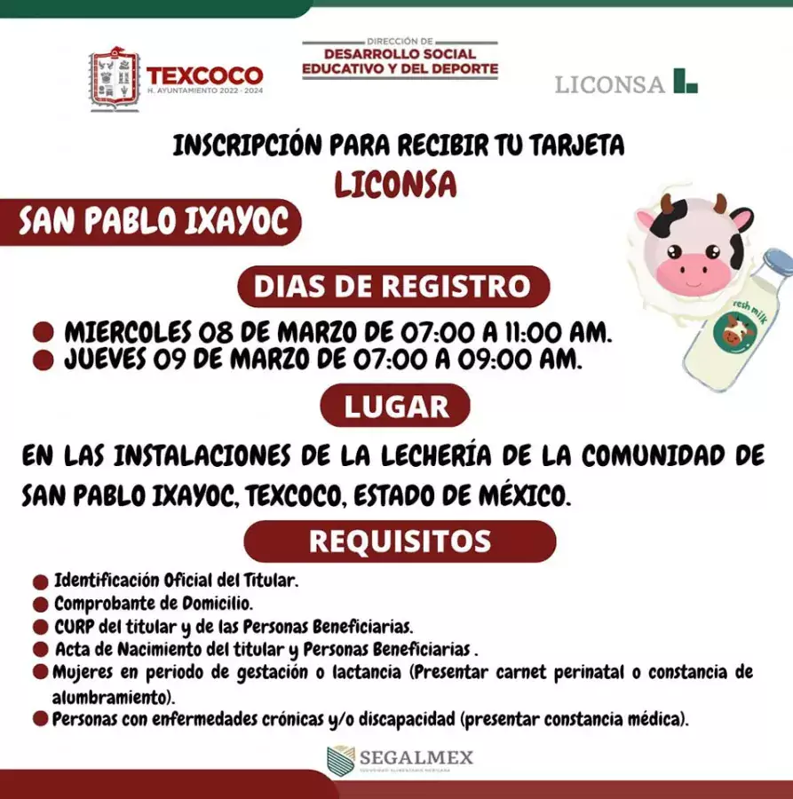 ¡Vecino de San Pablo Ixayoc Inscribete y recibe tu tarjeta jpg