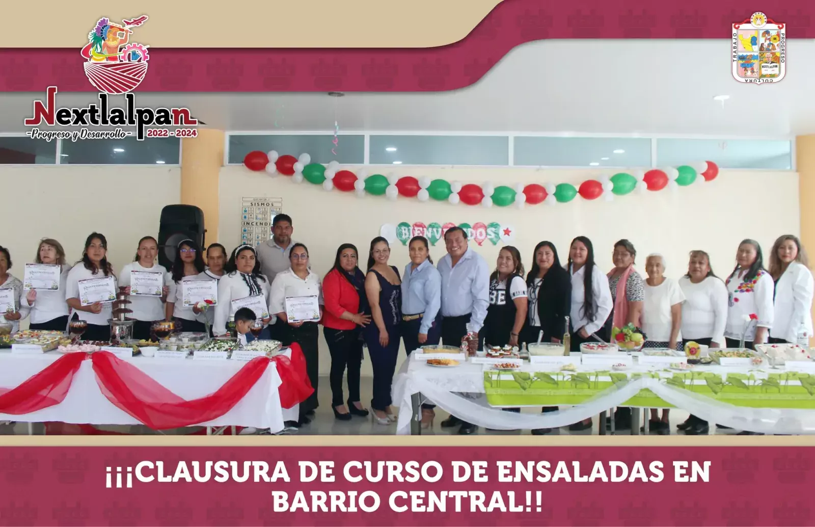 ¡¡¡CLAUSURA DE CURSO DE ENSALADAS EN BARRIO CENTRAL jpg