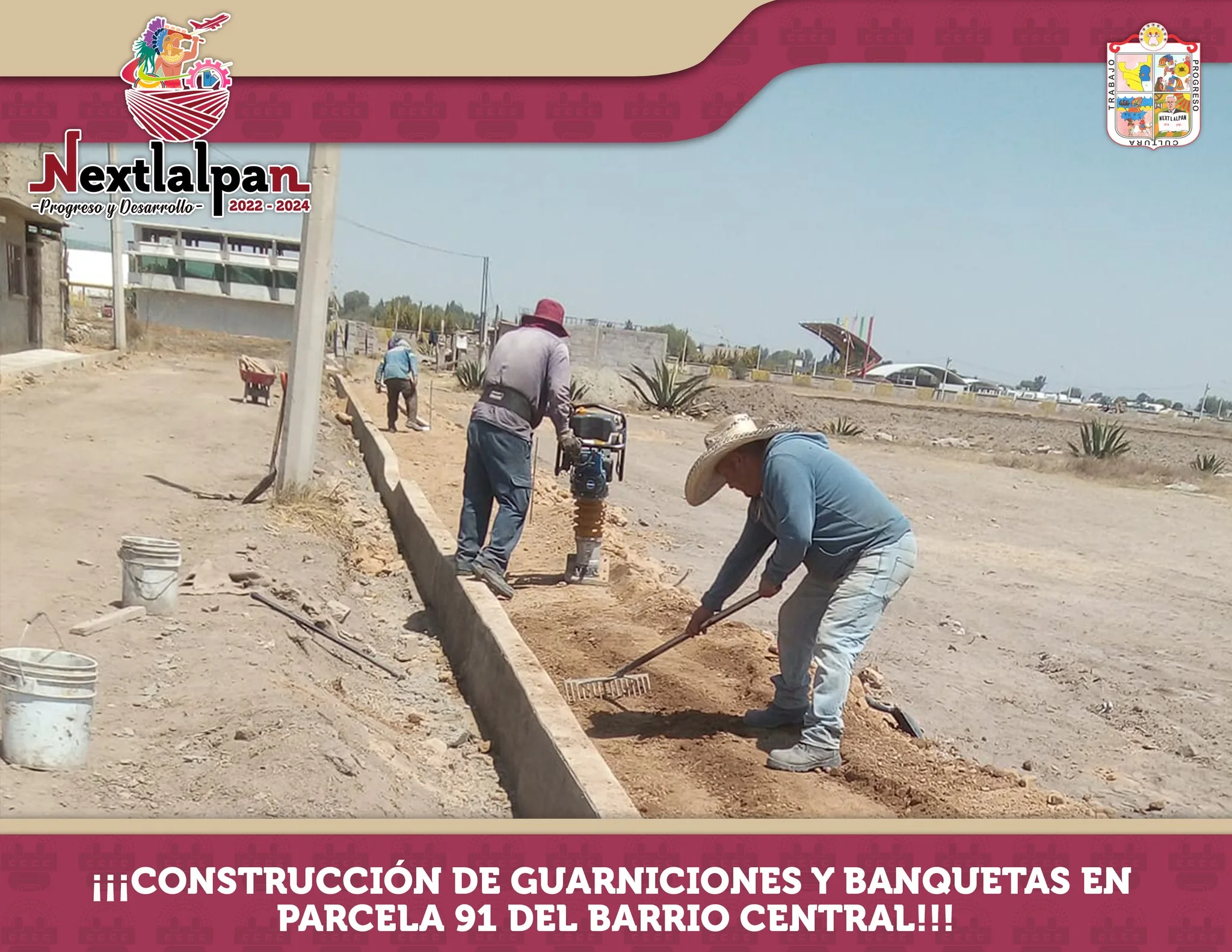 ¡¡¡CONSTRUCCION DE GUARNICIONES Y BANQUETAS EN PARCELA 91 DEL BARRIO jpg