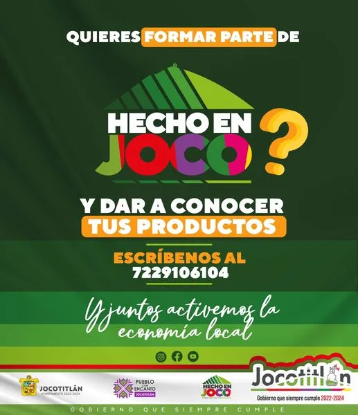 ¿Quieres ser parte de nuestro programa Hecho en Joco esta jpg