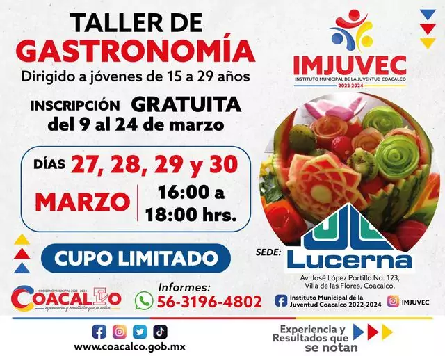 ¿Te gusta cocinar¡Te invitamos a participar en el Taller de jpg