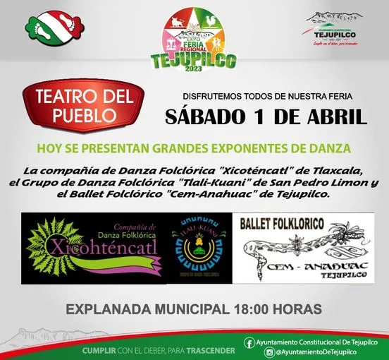 1680376008 ExpoFeriaTejupilco Disfruta del TeatroDelPueblo este sabado 1 de abril jpg