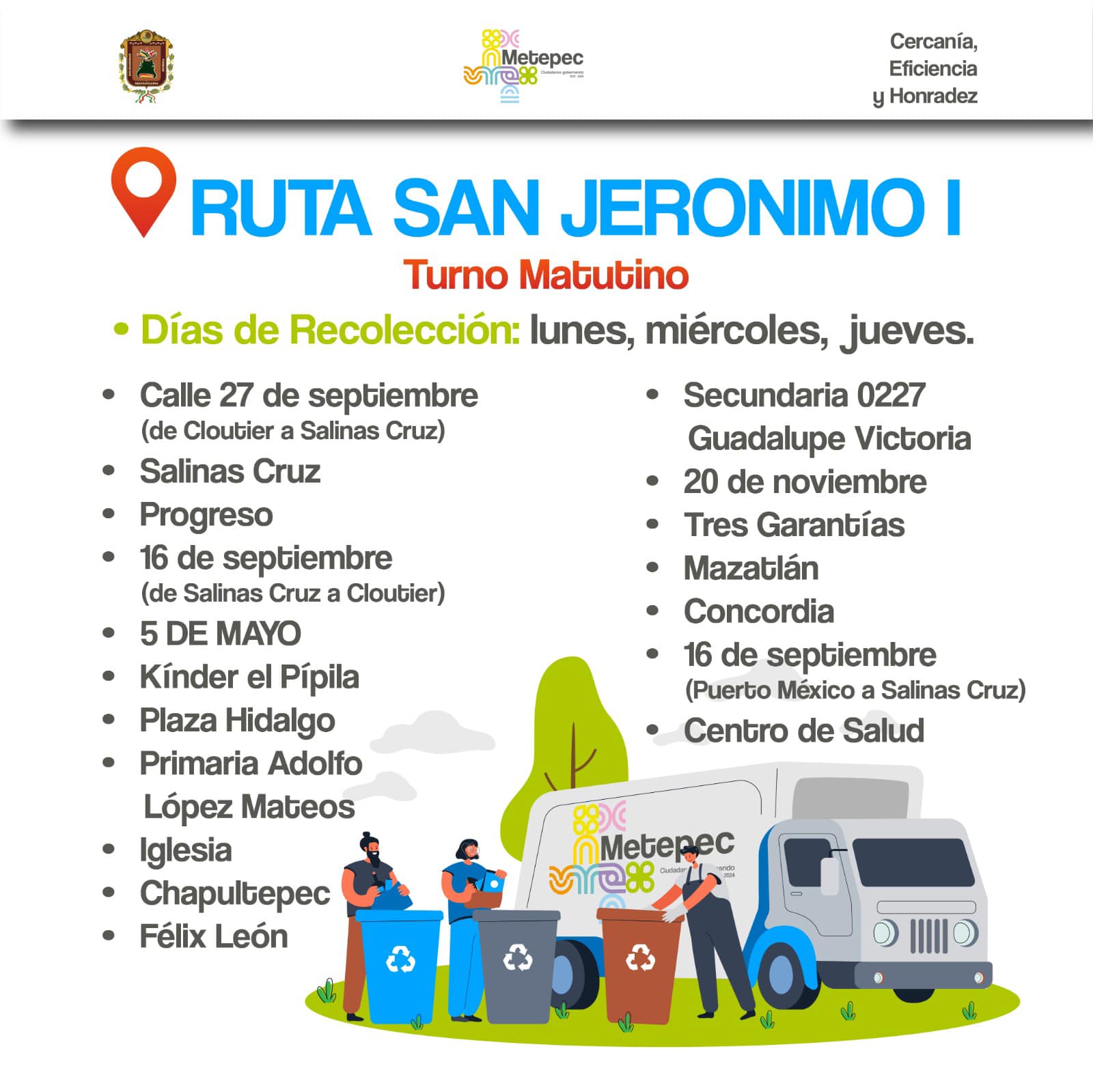 1680460272 385 Vecinos aqui les dejamos las rutas de los camiones recolectores