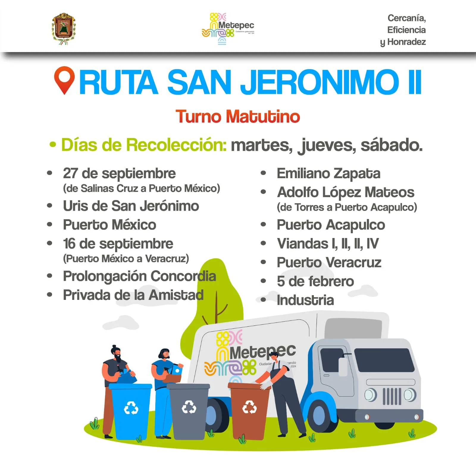 1680460332 Vecinos aqui les dejamos las rutas de los camiones recolectores jpg