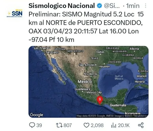 1680626642 Se registra sismo de intensidad moderada con epicentro en Oaxaca jpg