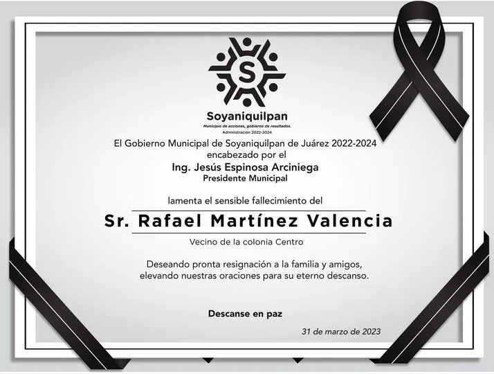 1680894772 Enviamos nuestras sentidas condolencias por el fallecimiento del Sr Rafael jpg