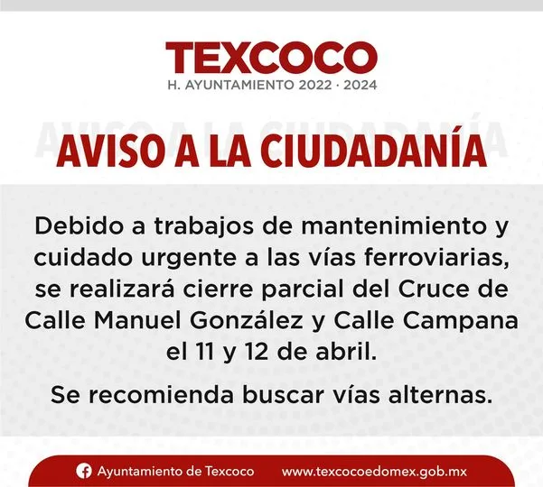 1681303303 Aviso importante a la ciudadania Tomar sus precauciones TexcocoDondeSeViveBie jpg