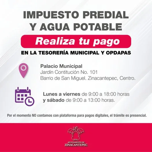 1681400747 Predial2023 OPDAPAS Te esperamos en la Tesoreria Municipal de jpg