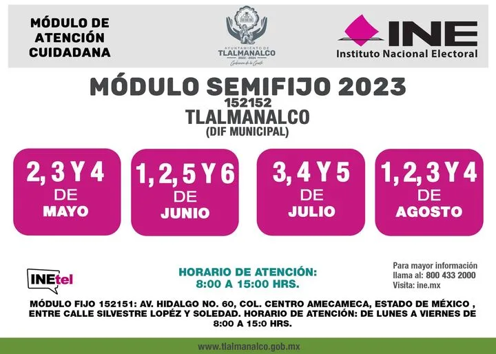 1681408668 Compartimos las fechas del Modulo Semifijo del INE para este jpg