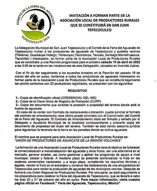 1681418449 INVITAN A FORMAR PARTE DE LA ASOCIACION DE PRODUCTORES RURALES jpg