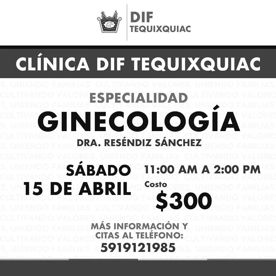 1681480078 Especialidades de Clinica DIF para el 15 de abril Ginecologia jpg