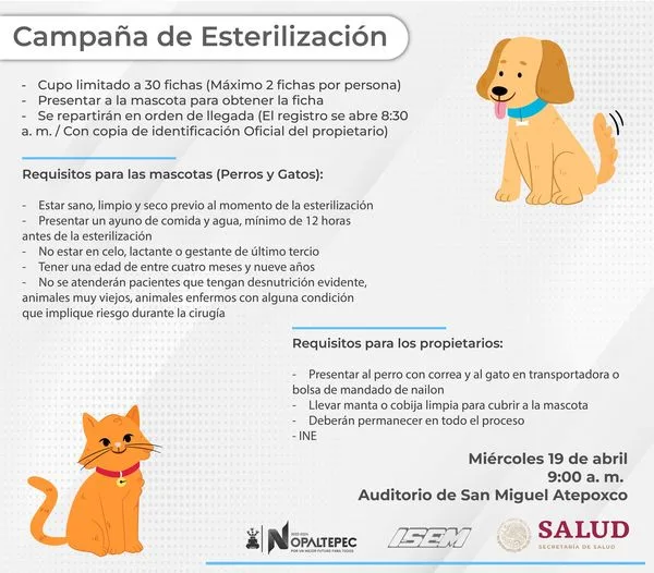 1681504307 Campana de Esterilizacion Canina y Felina en el auditorio jpg