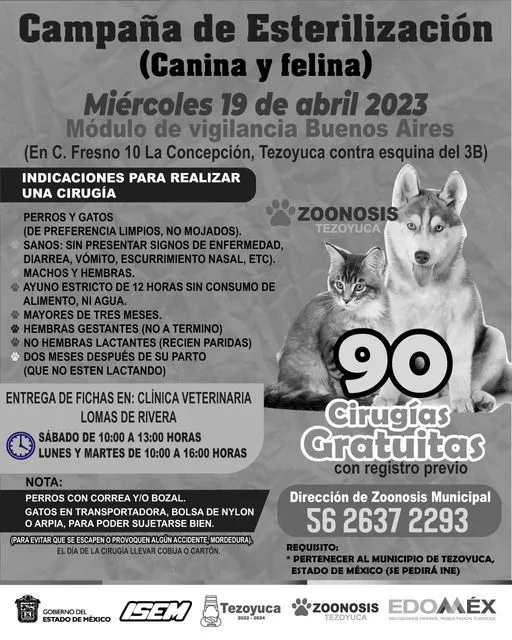 1681510607 Campana de esterilizacion canina y felina en Tezoyuca jpg