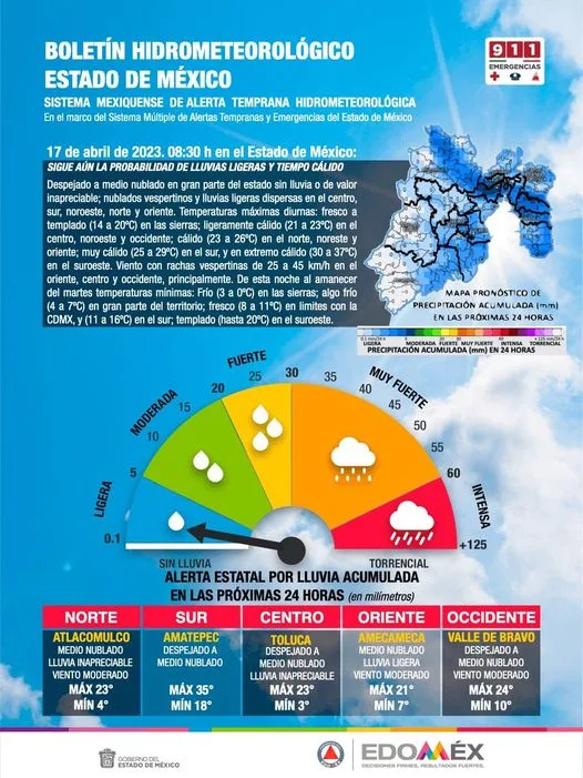 1681745997 Este lunes en el Estado de Mexico con nubosidad dispersa jpg