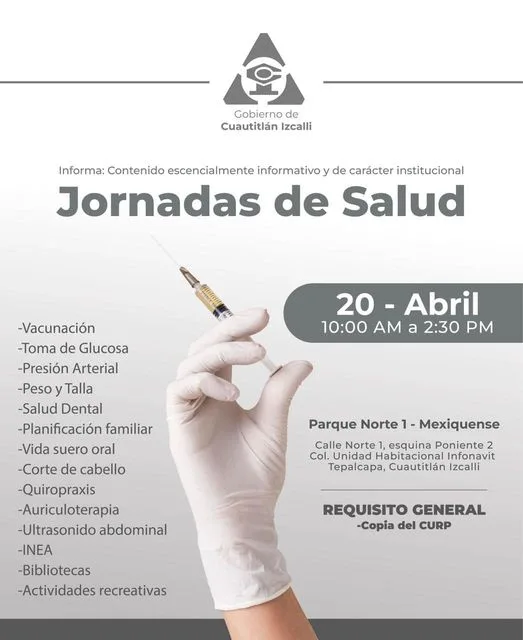 1681769456 Asiste este 20 de abril a la Jornada de Salud jpg