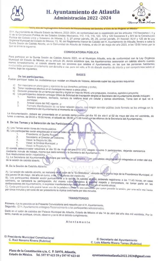 1681830284 EL AYUNTAMIENTO CONSTITUCIONAL INVITA A PARTICIPAR EN LA QUINTA SESION jpg